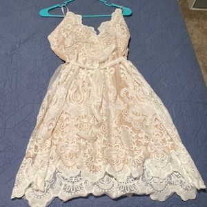 Lace white dress